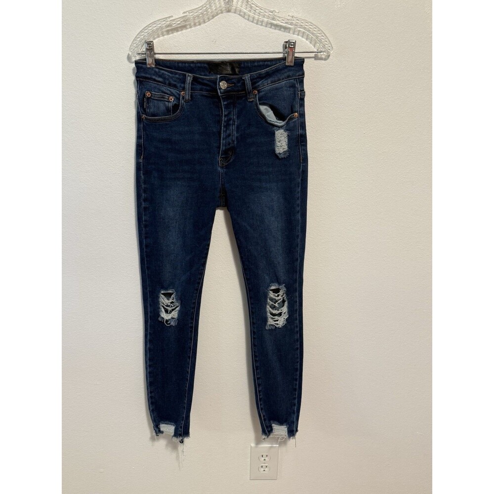 Monkey Ride Jeans Womens Size 7  Distressed Blue Denim  Original Vintage  Ripped